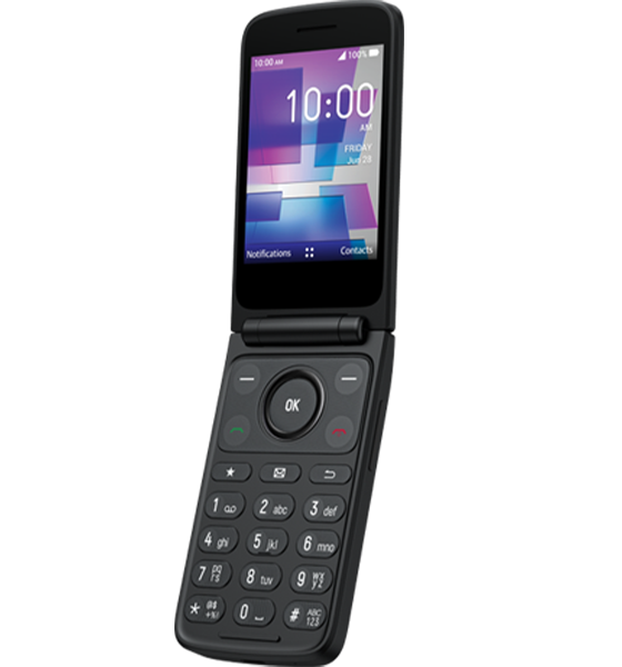 TCL Flip 3 in Stone Gray Open to Right