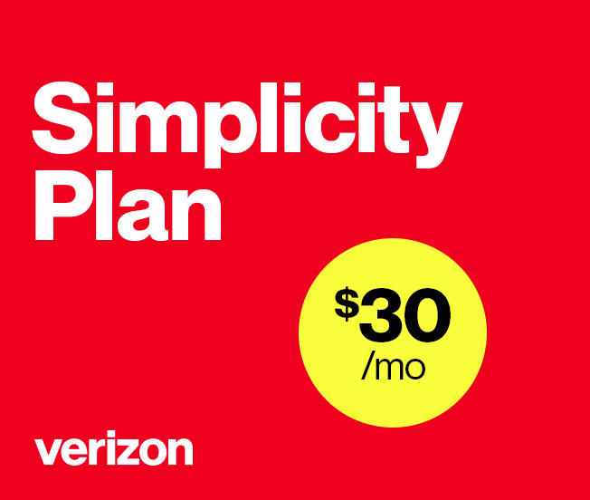 Bring your phone to Verizon and get one line on Simplicity Plan for $30/mo.